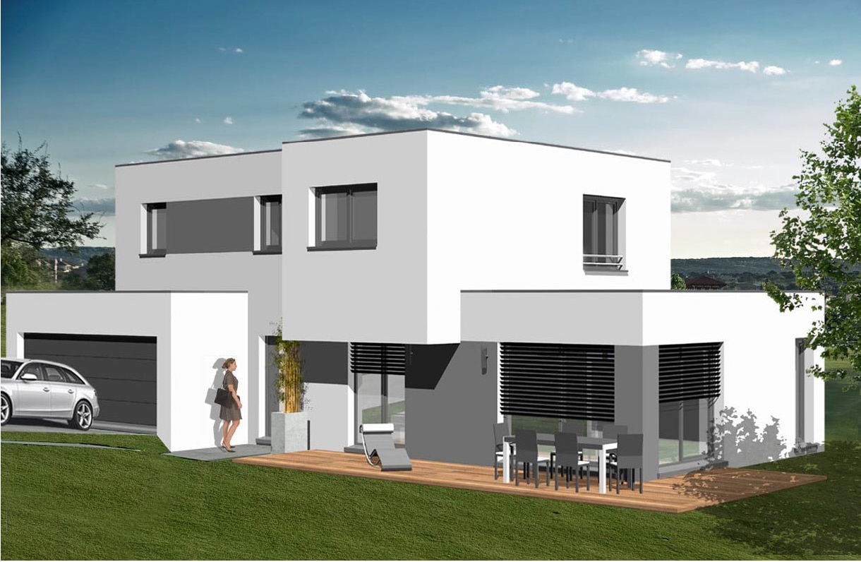 Maison design à vendre 3.3 6 pièces avec garage et terrasse - Batige